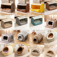 Maison d'été pliable pour animaux de compagnie, canapé-lit amovible et lavable pour chiens extra petits et chats de petite et moyenne taille (boîte)