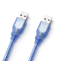 Lingable 1.5M USB 2.0 M/M AM kabel pria Radiator Speaker mobil eksternal Hard Disk Drive Braid terlindung untuk Transfer Data