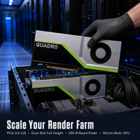 Carte graphique professionnelle RTX 6000 24 Go GDDR6, 4608 cœurs CUDA, 72 cœurs RT, PCIe 3.0 X16 pour le rendu 3D et les stations de travail IA