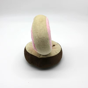 ของเล่นสัตว์เลี้ยงรูปโดนัทขนมปังแบบสองสี ทนทานต่อการกัด สำหรับขายส่ง - Product Image 3