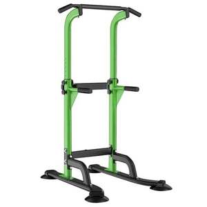 Adjustable Height Dip Stand <b>Pull</b> Up <b>Bar</b> Station Metal Power Tower <b>for</b> <b>Home</b> Gym Strength Training - Product Image 4