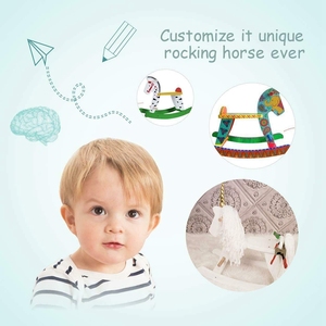Bébé personnalisé Tour Animal Blanc <span class=keywords><strong>À</strong></span> <span class=keywords><strong>Bascule</strong></span> Jouet Enfants Bébé En Bois <span class=keywords><strong>Cheval</strong></span> <span class=keywords><strong>À</strong></span> <span class=keywords><strong>Bascule</strong></span> Jouet Pour Enfants - Product Image 2