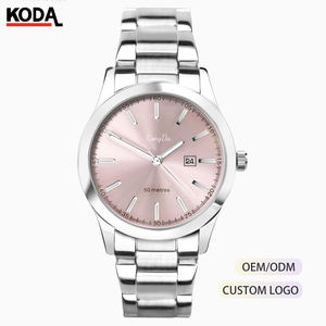 가벼운 럭셔리 매력 석영 시계 숙녀 사파이어 크리스탈 다이얼 아날로그 날짜 표시 3BAR 방수 합금 케이스 20mm 너비 - Product Image 1