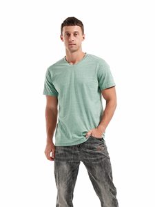 Camisetas de Cuello en V Ajustadas para Hombre, Camiseta de Manga Corta con Cuello en V de Alta Calidad, 100% Algodón - Product Image 2