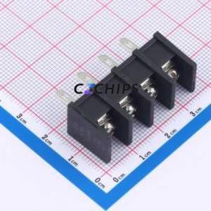 MX35H-8.25-04P-BK01-Cu-S-A Barrier Terminal Block Through hole Component THT,P=8.25mm Connector Two Sides 8.25mm 1x4P Center Pin - Product Image 1