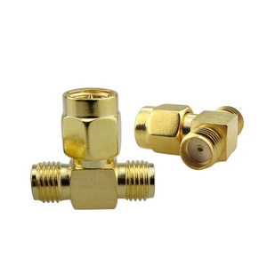 Đôi SMA nữ t Loại RF Coax kết nối 3 cách Splitter RF SMA Nam/Nữ/Nữ TEE adapter, t Loại SMA Nam để 2 - Product Image 3