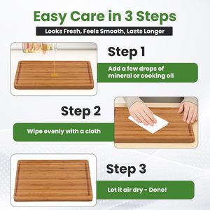 Ensemble de planche à découper en bambou double face avec rainure à jus Planche de service de cuisine <span class=keywords><strong>pour</strong></span> viande, légumes, <span class=keywords><strong>fromage</strong></span> à découper <span class=keywords><strong>pour</strong></span> <span class=keywords><strong>Noël</strong></span> - Product Image 5