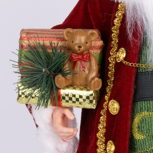 منتج جديد لشتاء 2026 زينة عيد الميلاد على شكل سانتا كلوز من المخمل البورجندي قابلة للتخصيص - Product Image 3