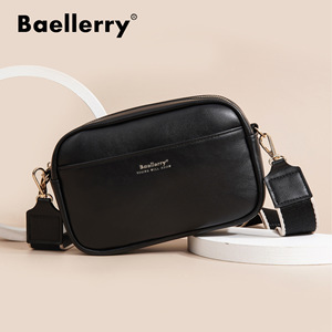 Sac bandoulière carré horizontal Baellerry pour femme avec fermeture éclair, portable, usage quotidien, marron - Product Image 2