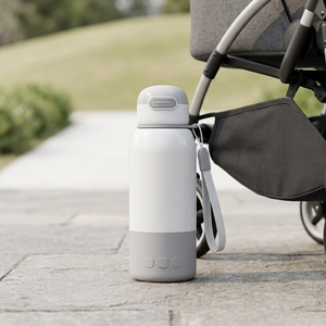 Bouteille d'eau chauffante rechargeable de voyage avec écran LCD, en acier inoxydable, pasteurisation, désinfection, température précise - Product Image 1