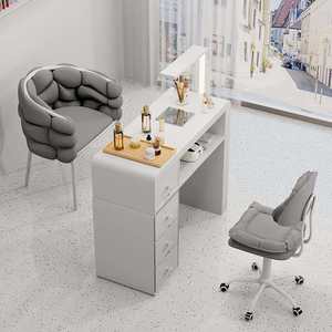 New Style Modern Beauty Wholesale Nail Salon Furniture Sets Salon <b>Manicure</b> Desk Nail <b>Table</b> and Chair - Product Image 2