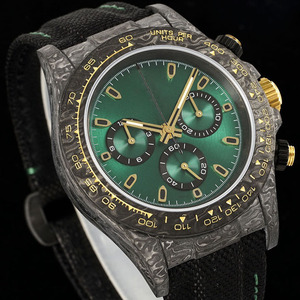 Montre-bracelet chronographe Fearless en carbone forgé, cadran rond British Racing Sunray, montre Relogio, montre de poursuite pour homme Champion - Product Image 2