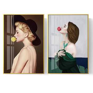 <span class=keywords><strong>PL</strong></span>セックスガールアート写真キャンバスプリントウォールアートデジタルセミヌード女性絵画 - Product Image 3