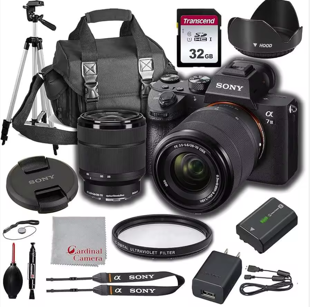 Alpha A7 III (ILCEM3K-B) Full-frame Mirrorless Camera 28-70mm Lens 3-Inch LCD 3-Year Warranty Made in Guangdong