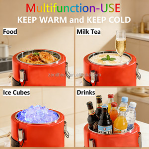 Secchio per zuppe in acciaio inox 10/15/20/25/30/40/50/60/70/80LThermos per alimenti caldi o surgelati - Product Image 3