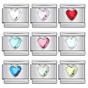 Pulsera Elástica con Microincrustaciones de Cristal Simple <span class=keywords><strong>Love</strong></span>, Módulo Italiano de Acero Inoxidable Estampado, Brazaletes Modernos - Product Image 2