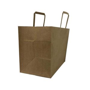 Sac en papier kraft personnalisé avec logo, avec poignées plates/torsadées en option, pour la promotion alimentaire/des produits d'épicerie - Product Image 2