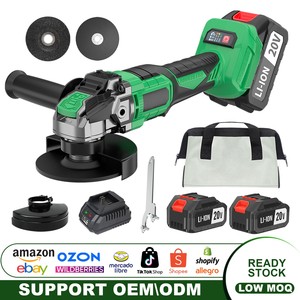 Meuleuse d'angle sans fil industrielle 20V à batterie, moteur brushless 8000 tr/min, avec disque de meulage inclus CA-20GSS Cor - Product Image 5