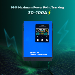 Năng lượng mặt trời điều khiển 80A 100A 48V 80A MPPT phí điều khiển với màn hình <span class=keywords><strong>LCD</strong></span> hiển thị cho gel, chì-axit, pin lithium phù hợp cho RV, BOA - Product Image 2