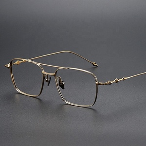 Titan mới nhất thời trang Kính mắt <span class=keywords><strong>Frames</strong></span> Luxury khung quang học nam tính vàng hình chữ nhật Eyewear kính mắt kính - Product Image 1