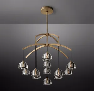 Gouden Lineaire Luxe Kristalglas Moderne Kroonluchter Voor Eetkamer Woontafel Hanglampen