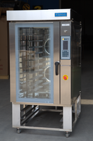 Four rotatif industriel à 10 plateaux, vente chaude, pour boulangerie, cuisine, cuisson à air chaud, pain cru, état neuf, 380V, maïs, automatique, haute sécurité