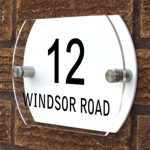 Street Address <strong>House</strong> Door Gate Number <strong>Plaque</strong> Glass Effect Clear Acrylic Door Number Plate <strong>House</strong> <strong>Name</strong> <strong>Plaque</strong> Sign <strong>for</strong> <strong>Outside</strong> - Product Image 4