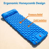 Matelas de camping gonflable léger et pliable CE, imperméable, pour une personne, avec pompe intégrée, portable, pour le salon