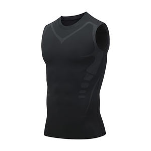 Débardeur de compression pour homme, basketball, entraînement athlétique, couche de base, séchage rapide, extensible, épaules larges, respirant - Product Image 3