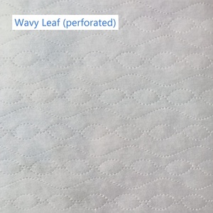 Matériaux d'hygiène 3+1 Tissu non tissé perforé en forme de feuille ondulée pour serviettes hygiéniques, matière première absorbante non tissée - Product Image 4