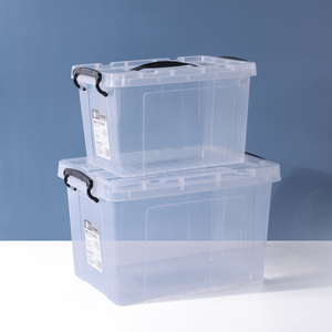 Contenedores de almacenamiento de plástico transparente sin BPA personalizables al por mayor manijas tapas apilables clásicas para organización del hogar/Oficina - Product Image 5