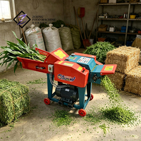 Hacheuse d'ensilage robuste 1-4 TONNES/HEURE, électrique 3KW, avec lames en acier pour maïs vert frais, tiges de maïs, paille de riz