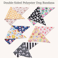 Bandanas pour chiens personnalisées en polyester doux, accessoires pour animaux de compagnie, idéales pour anniversaires et Noël, vente en gros