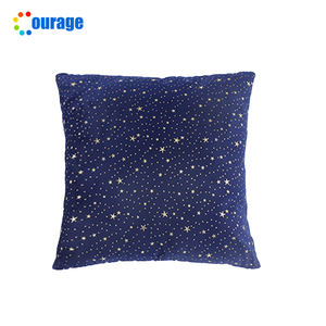 <span class=keywords><strong>Housse</strong></span> <span class=keywords><strong>de</strong></span> coussin blanche en polyester doux avec impression étoiles et ciel - Product Image 2
