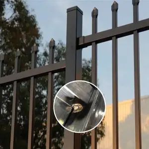 Высокий уровень безопасности ворота и стальной забор стеллаж дизайн забор из нержавеющей стали с воротами