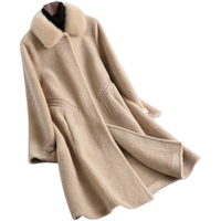 Manteau en fourrure de vison véritable de luxe pour femmes PUDI, veste boutonnée tissée fine, parka en laine d'hiver, trench CT1126