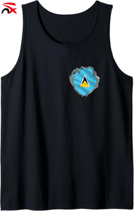T-shirt à manches courtes imprimé en 3D avec drapeau personnalisé de la <span class=keywords><strong>Sainte</strong></span>-Lucie de haute qualité, idéal pour une utilisation promotionnelle ou comme cadeau. - Product Image 3