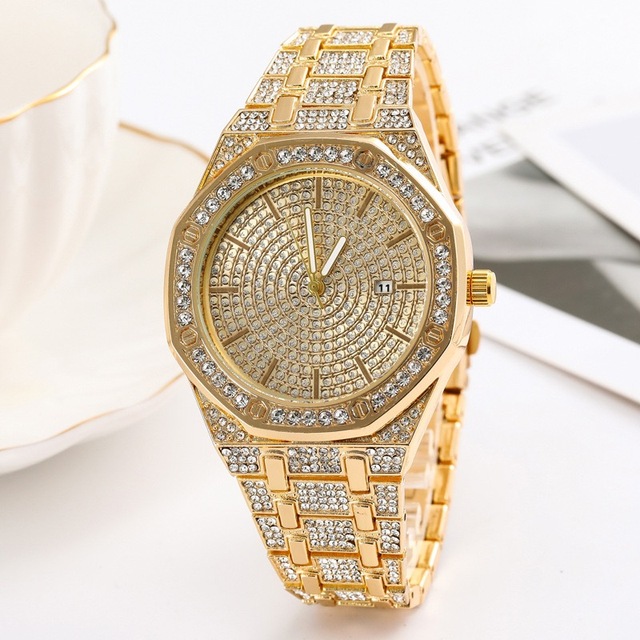 Starry Sky Mens Watches Luxury Brand Fashion Diamond Quartz Watch Rose Gold Iced Out Watch Reloj De Diamantes Para Hombres