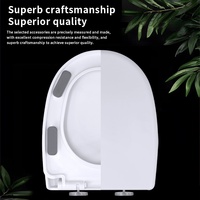 Siège de toilette en plastique de haute qualité à fermeture lente, accessoires de salle de bain, couvercle de toilette