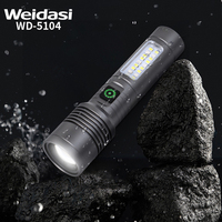 Lampe torche Weidasi étanche haute puissance, longue portée, super lumineuse, lampe torche tactique rechargeable LED