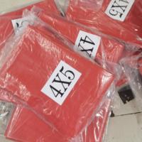 Bâche de protection robuste imperméable orange 20 x 20 m pour abri de voiture, bâche PE 70 g/m² recyclée pour extérieur