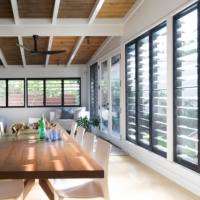 Persienne en aluminium sur mesure, réglable, respirante, pour villa, persiennes en verre trempé, fenêtres à persiennes en verre