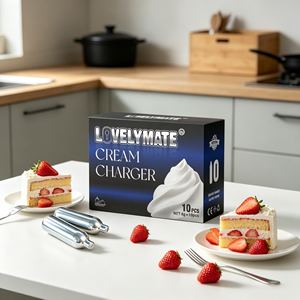LOVELYMATE Chargeurs de crème 10 pièces, capsules de gaz métalliques pour la préparation de crème fouettée, outils de pâtisserie - Product Image 1