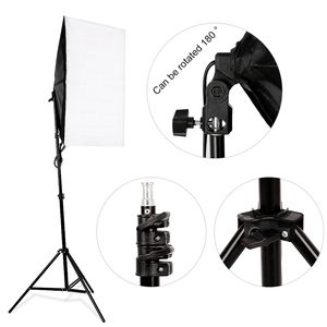 Kit de iluminación continua para fotografía de estudio de Metal de 50x70cm con bombillas de eficiencia energética de <span class=keywords><strong>85W</strong></span> Softbox AC/DC Power y diseño portátil - Product Image 4