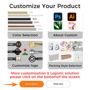 Nouveaux modèles de tringles à rideaux extensibles en acier noir, tringle à rideaux en nickel brossé, tringle à rideaux pour <span class=keywords><strong>porte</strong></span> <span class=keywords><strong>d</strong></span>'<span class=keywords><strong>entrée</strong></span> - Product Image 5