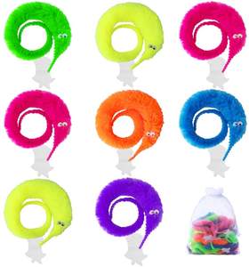 Usine personnalisée 120 pièces par paquet ver magique jouets ver <span class=keywords><strong>tour</strong></span> jouet <span class=keywords><strong>pas</strong></span> <span class=keywords><strong>cher</strong></span> ver flou accessoires magiques jouet pour enfants - Product Image 1