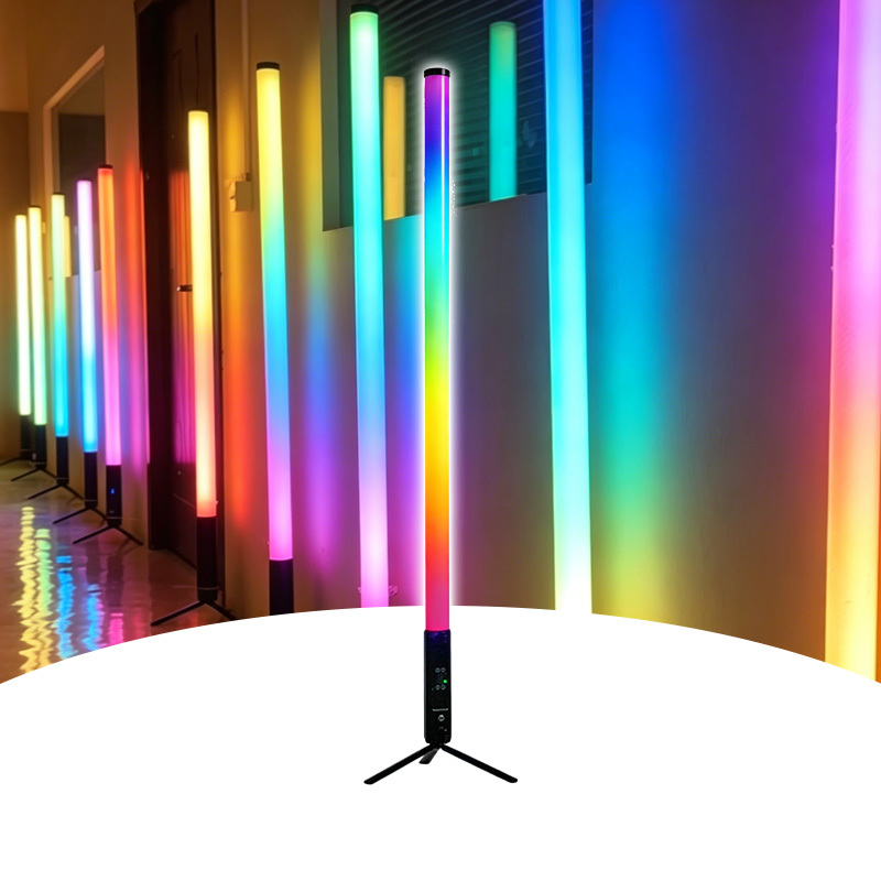 Wireless 360 RGB LED Pixel Tube Lights DMX APP Remote Control Battery Both Lighting 360 Tube Lights