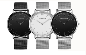 Montre élégante pour homme, simple, bracelet en acier argenté, cadran minimaliste, montre-bracelet pour affaires - Product Image 6