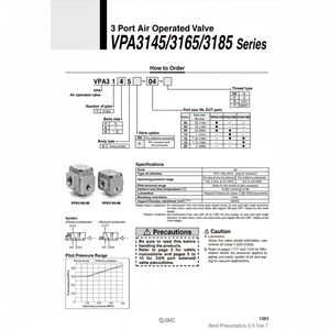 Válvula de control neumática SMC Pneumatics modelo - Product Image 1