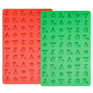 Moule en silicone de <span class=keywords><strong>Noël</strong></span>, <span class=keywords><strong>emporte</strong></span>-<span class=keywords><strong>pièce</strong></span> festif pour biscuits, plateau de cuisson en forme d'arbre, motif Père <span class=keywords><strong>Noël</strong></span>, motif flocon de neige imprimé - Product Image 1